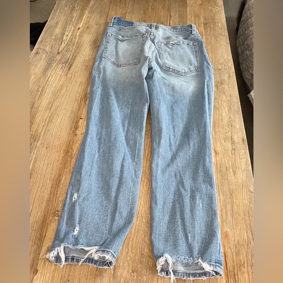 Abercrombie 90s Straight High Rise Jean Distressed - Picture 5 of 6